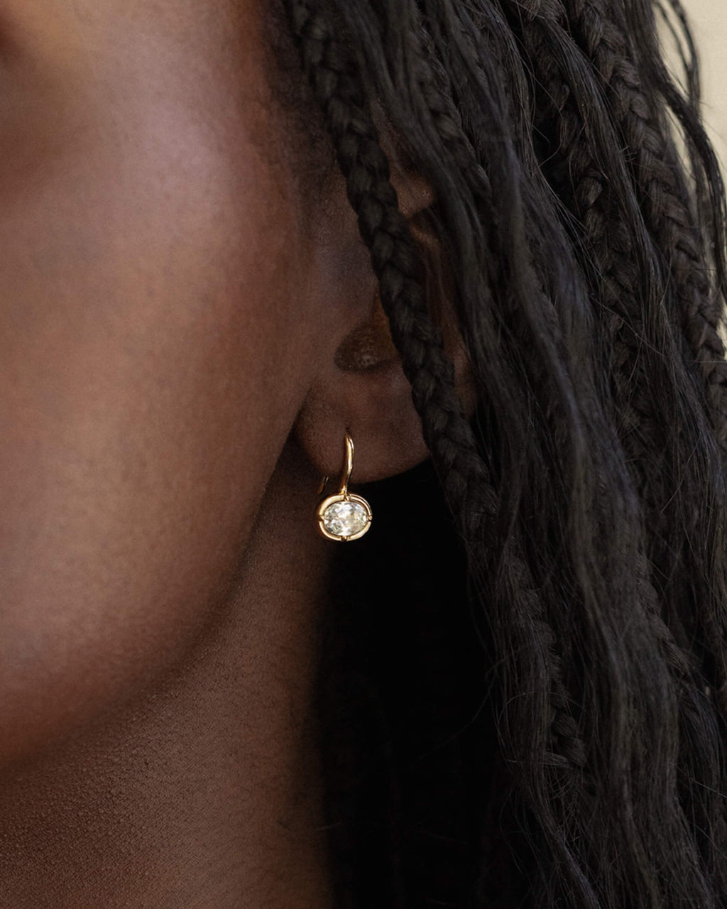 Medallion White Sapphire Earrings