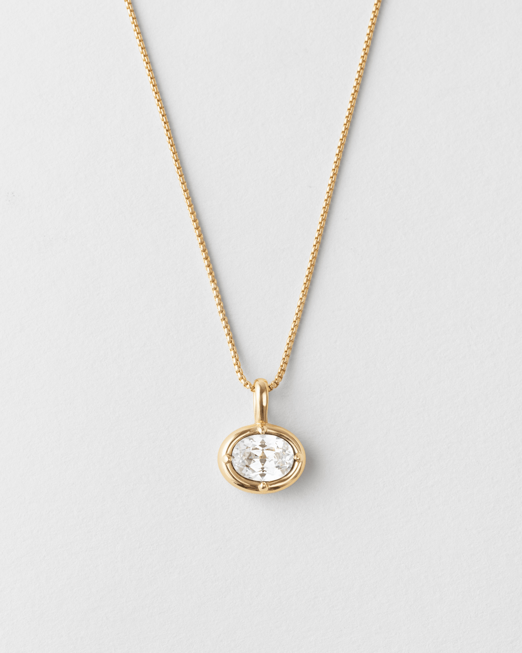Medallion White Sapphire Necklace