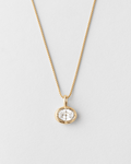 Medallion White Sapphire Necklace