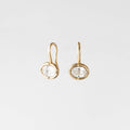 Medallion White Sapphire Earrings