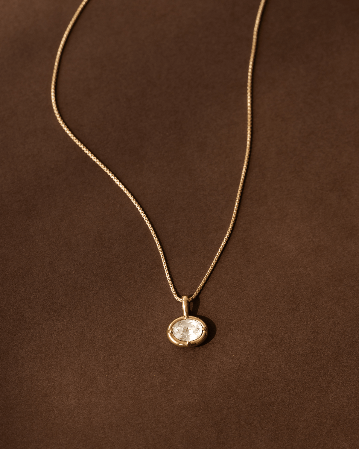 Medallion White Sapphire Necklace