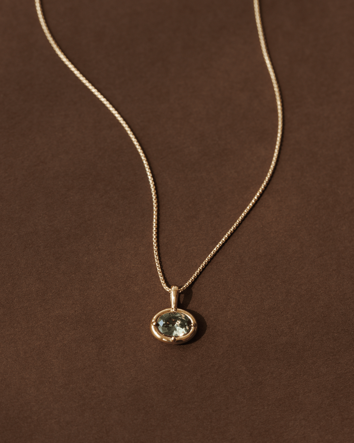 Medallion Moss Spinel Necklace