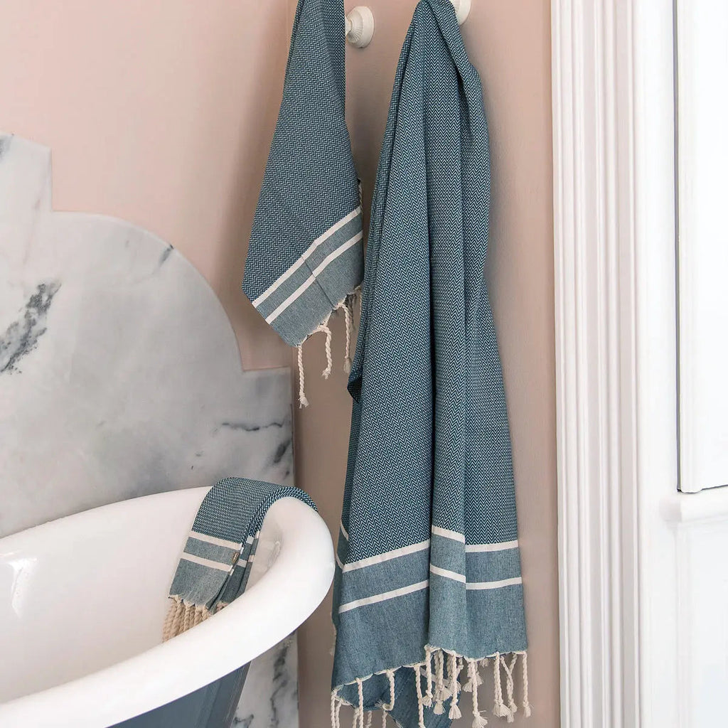 Cotton Bath Fouta Set (1+2) 100x200 + 2(50x80) STOCKHOLM