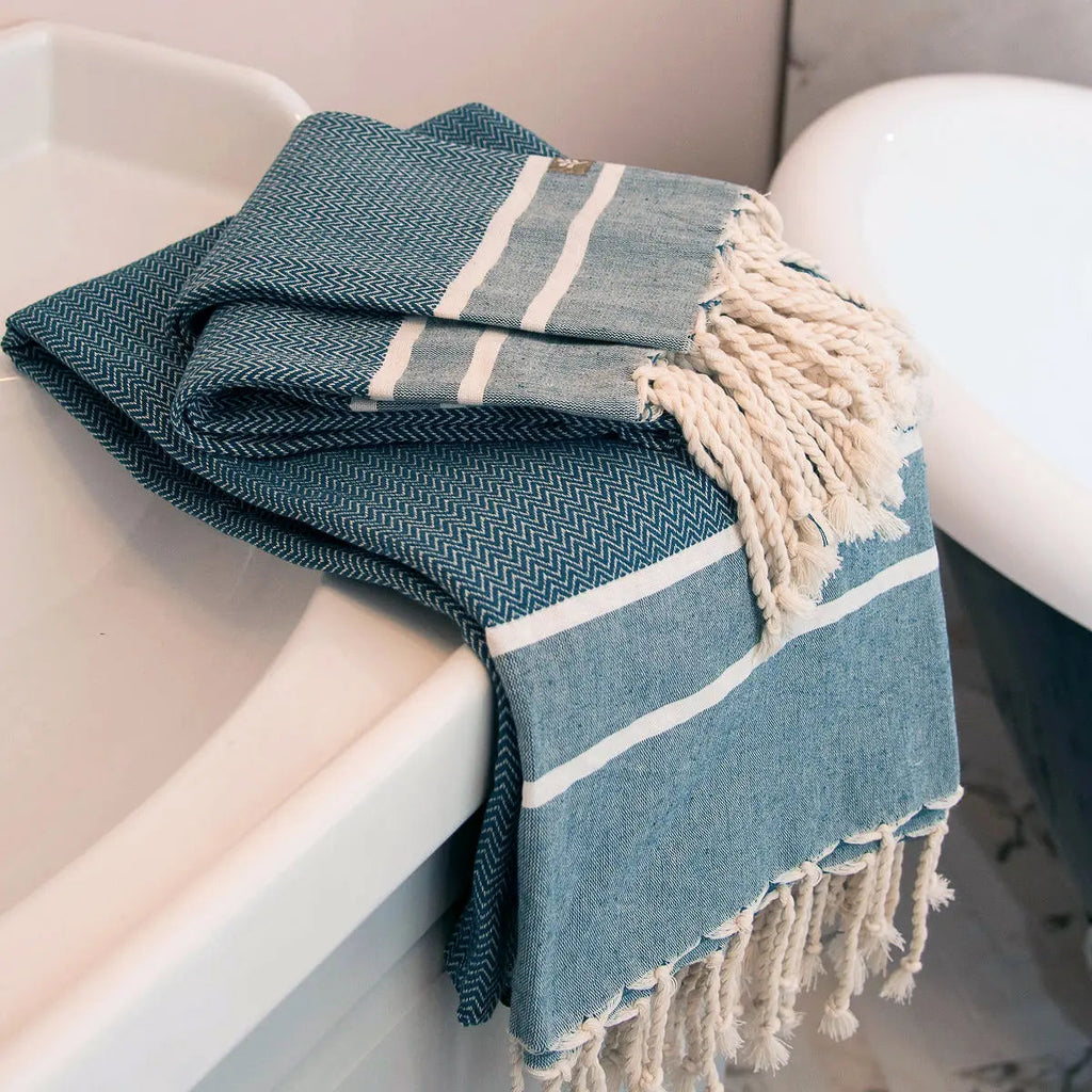 Cotton Bath Fouta Set (1+2) 100x200 + 2(50x80) STOCKHOLM