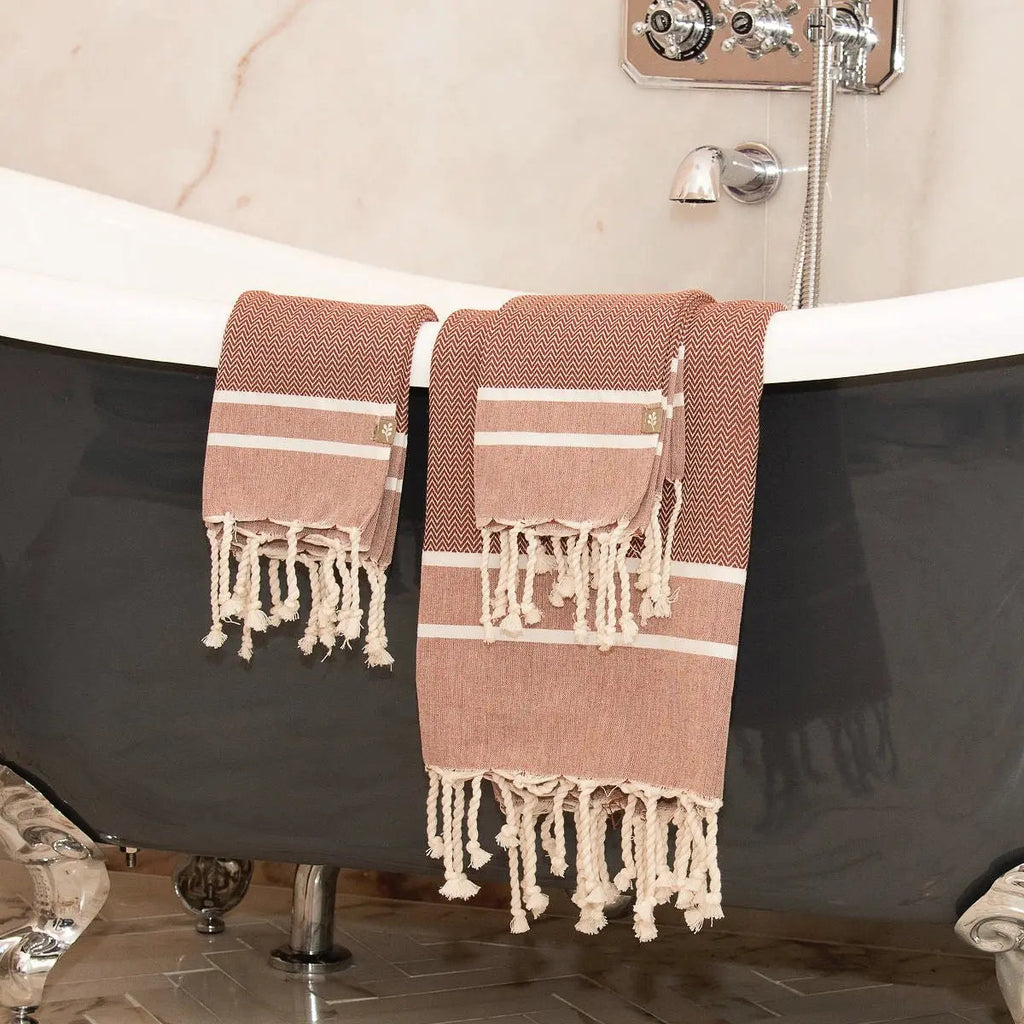 Cotton Bath Fouta Set (1+2) 100x200 + 2(50x80) STOCKHOLM