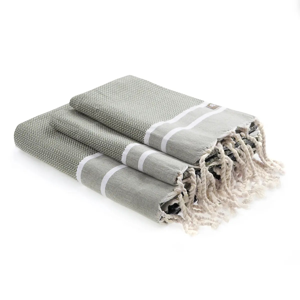Cotton Bath Fouta Set (1+2) 100x200 + 2(50x80) STOCKHOLM