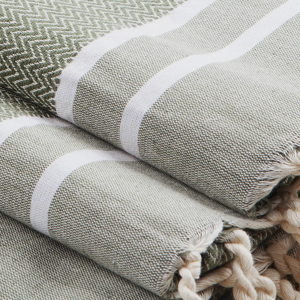 Cotton Bath Fouta Set (1+2) 100x200 + 2(50x80) STOCKHOLM