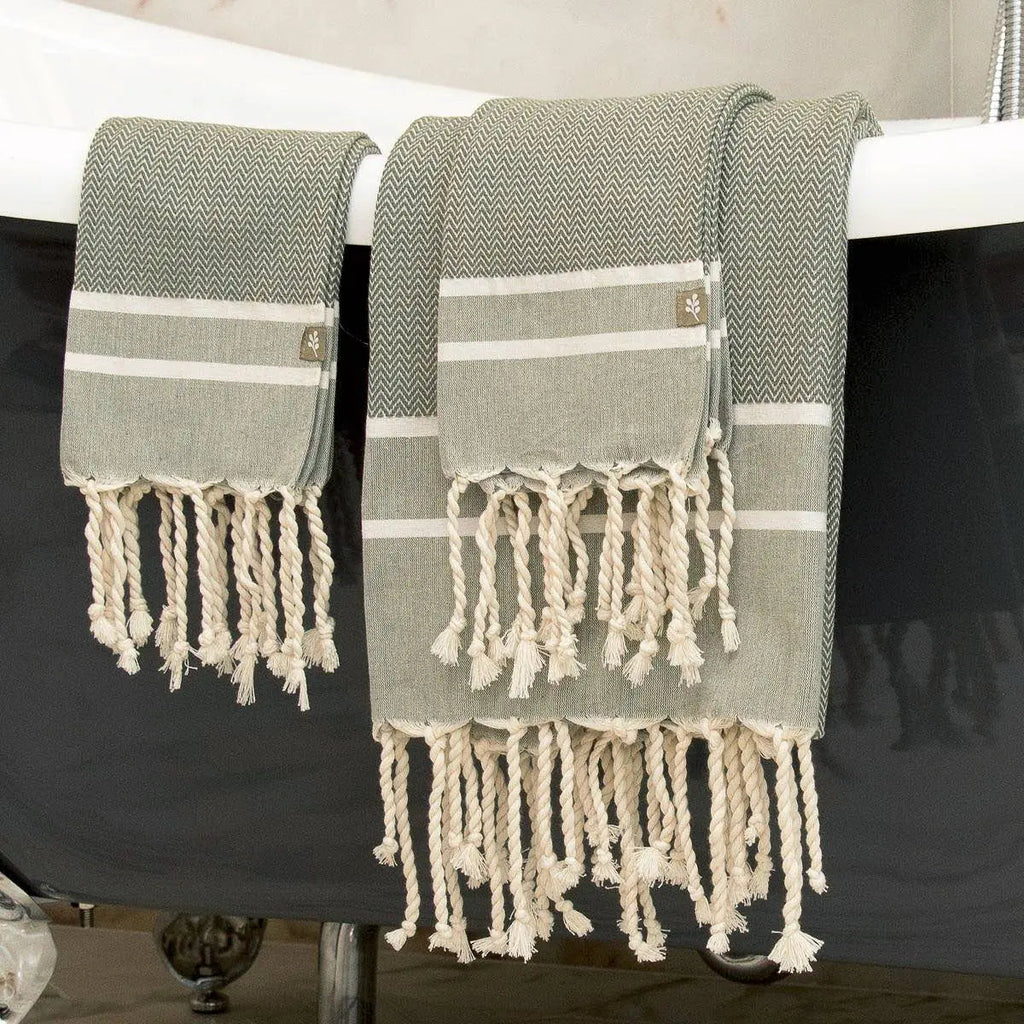 Cotton Bath Fouta Set (1+2) 100x200 + 2(50x80) STOCKHOLM