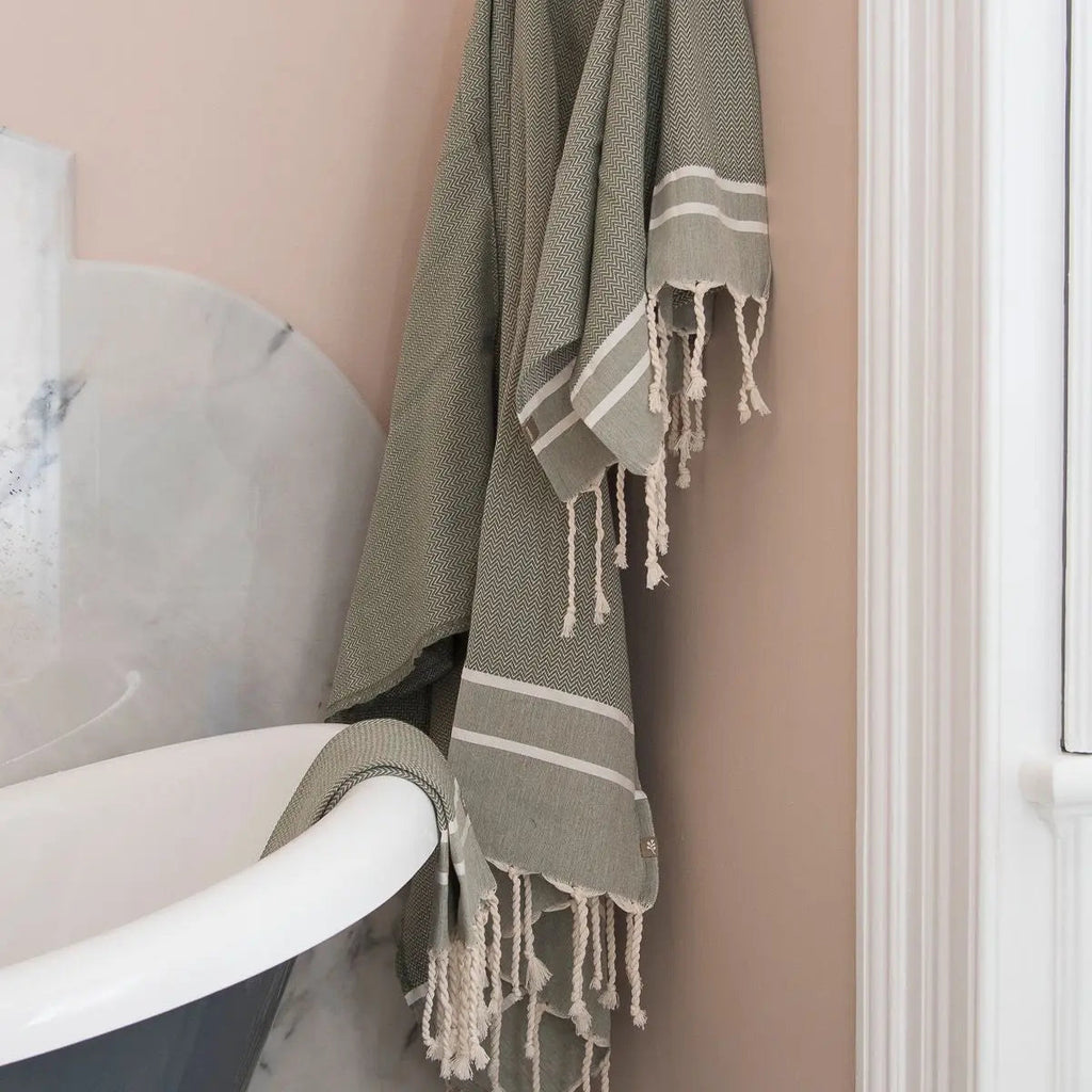 Cotton Bath Fouta Set (1+2) 100x200 + 2(50x80) STOCKHOLM