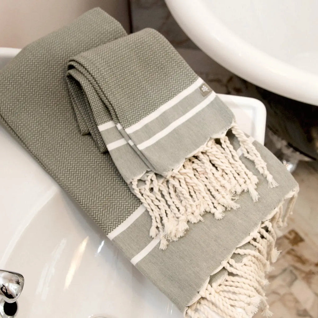 Cotton Bath Fouta Set (1+2) 100x200 + 2(50x80) STOCKHOLM
