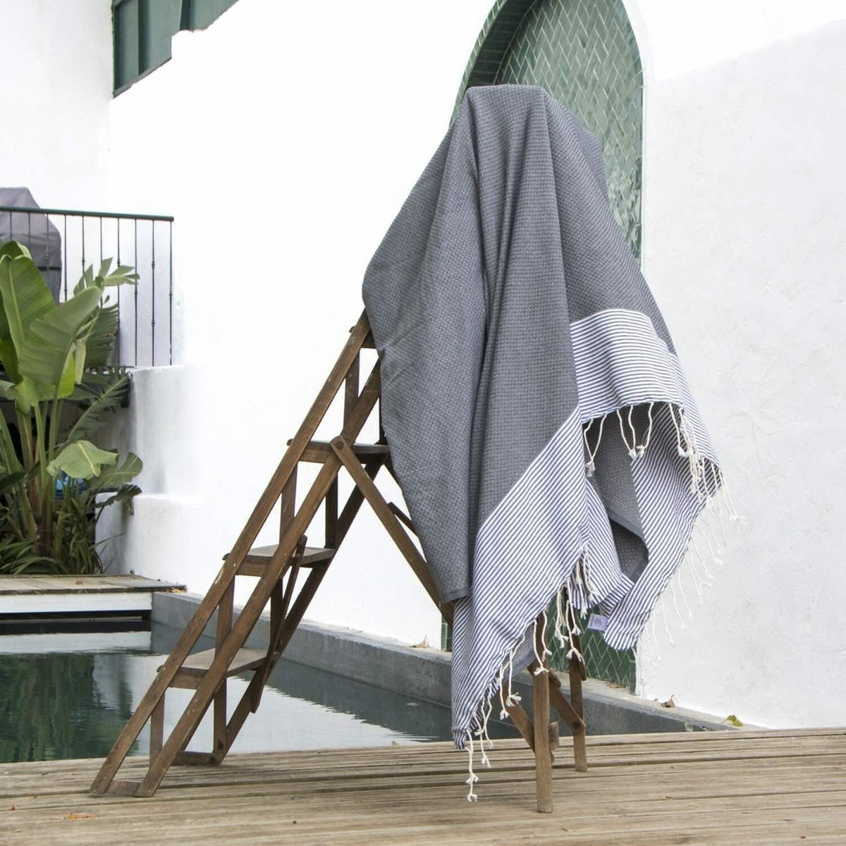 Set of 2 XXL Honeycomb Cotton Foutas 200x200 ERICEIRA