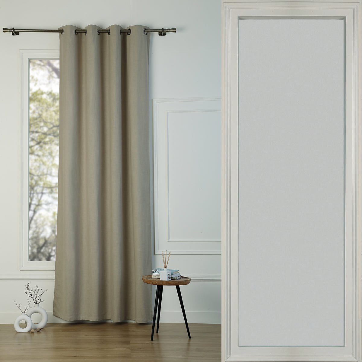 Blackout Eyelet Cotton Canvas Curtain 130x260 LOUIS