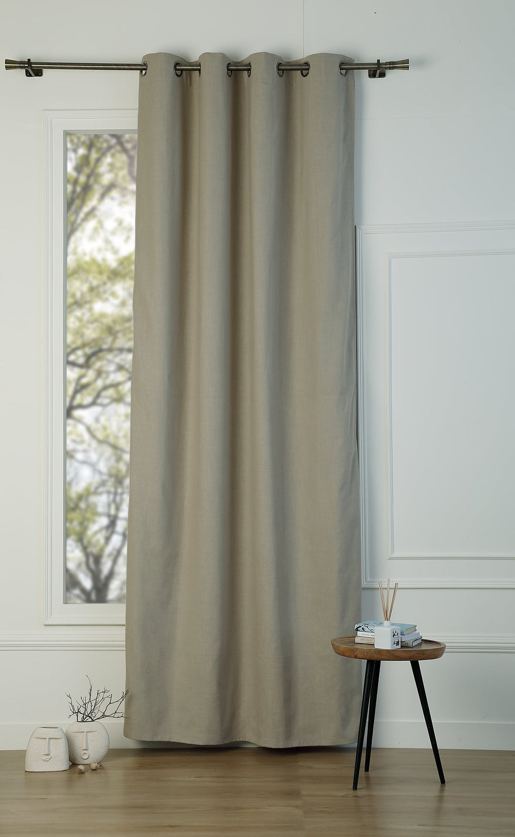Blackout Eyelet Cotton Canvas Curtain 130x260 LOUIS