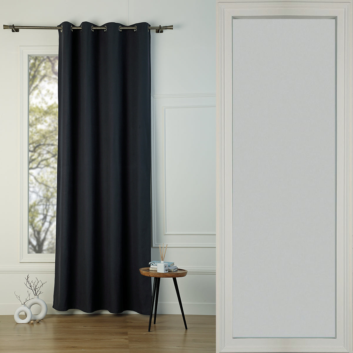 Blackout Eyelet Cotton Canvas Curtain 130x260 LOUIS