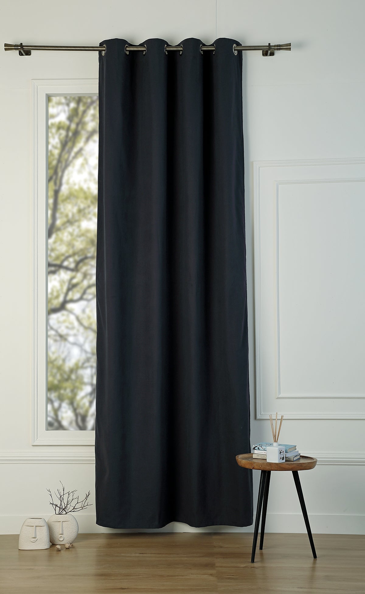 Blackout Eyelet Cotton Canvas Curtain 130x260 LOUIS
