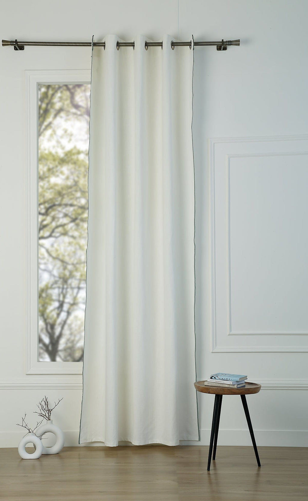 Eyelet Cotton Canvas Curtain 140x260 JULES