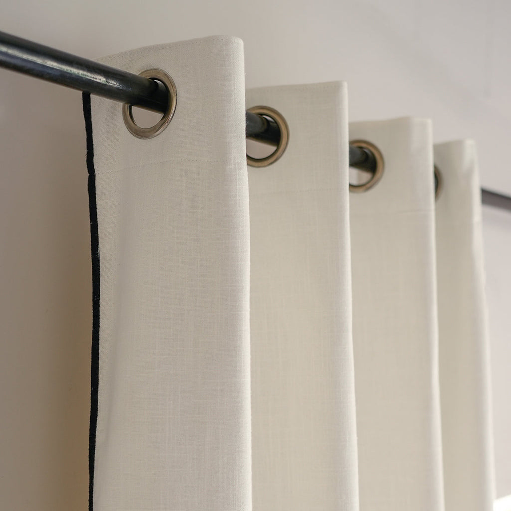 Eyelet Cotton Canvas Curtain 140x260 JULES