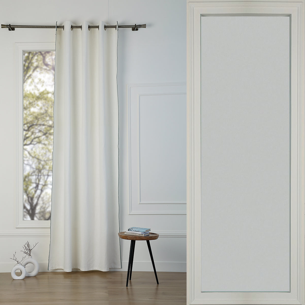 Eyelet Cotton Canvas Curtain 140x260 JULES