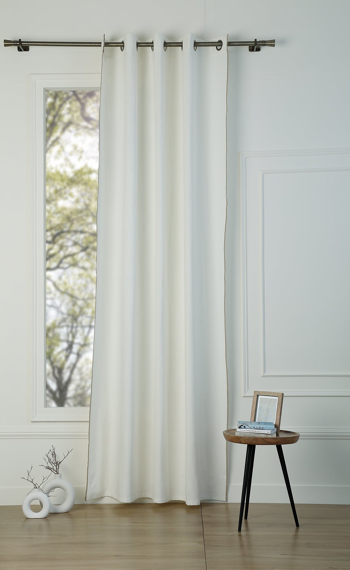Eyelet Cotton Canvas Curtain 140x260 JULES