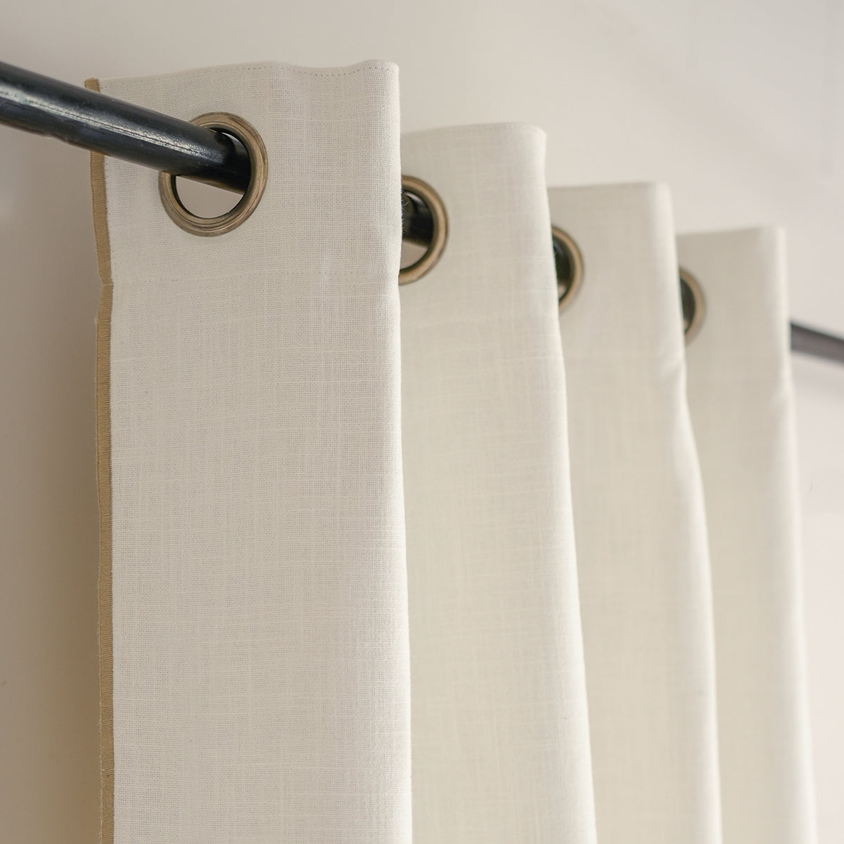 Eyelet Cotton Canvas Curtain 140x260 JULES