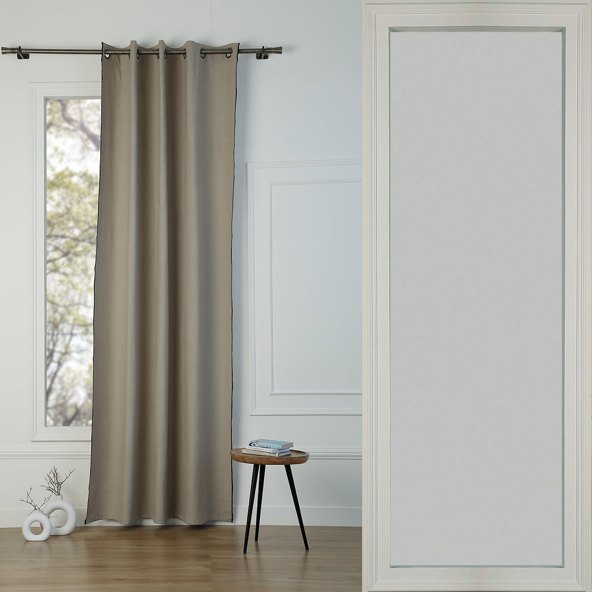Eyelet Cotton Canvas Curtain 140x260 JULES