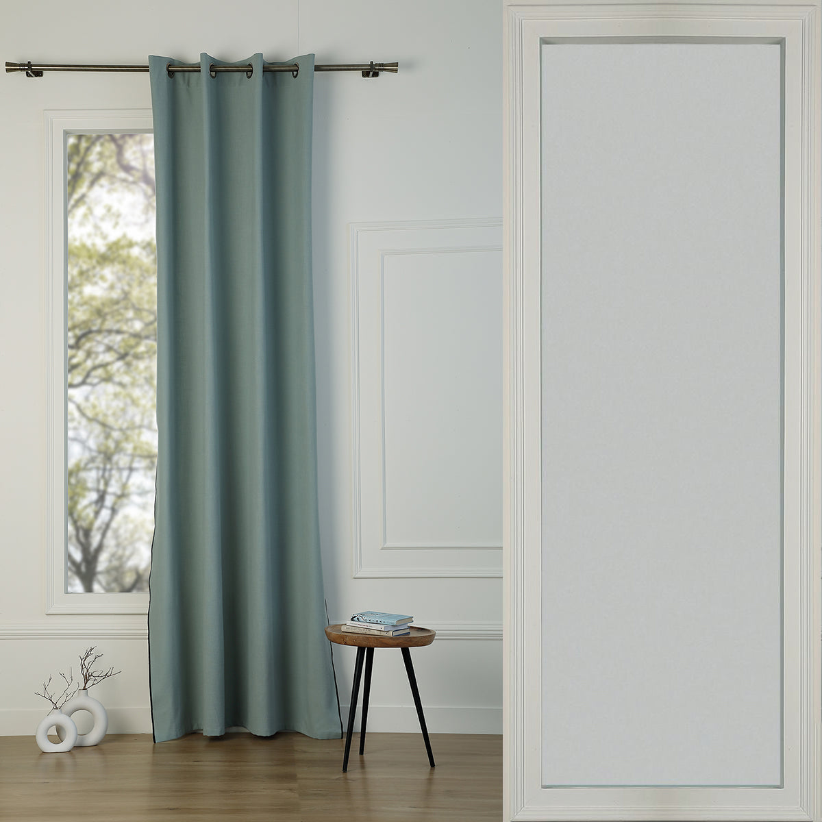 Eyelet Cotton Canvas Curtain 140x260 JULES