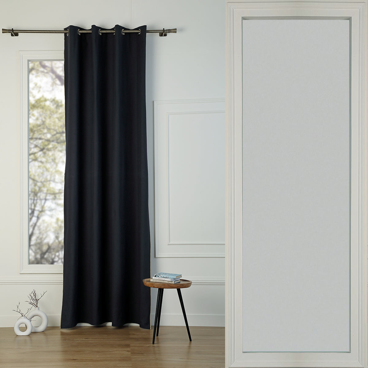 Eyelet Cotton Canvas Curtain 140x260 JULES