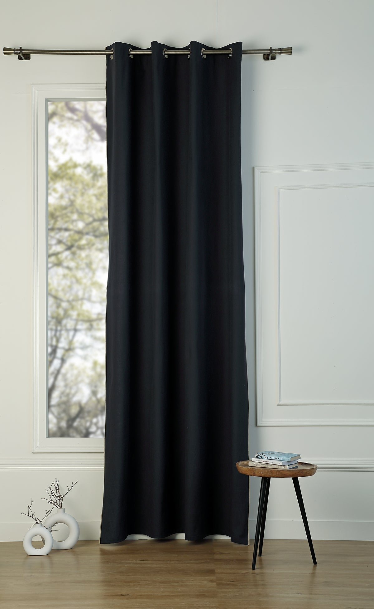 Eyelet Cotton Canvas Curtain 140x260 JULES