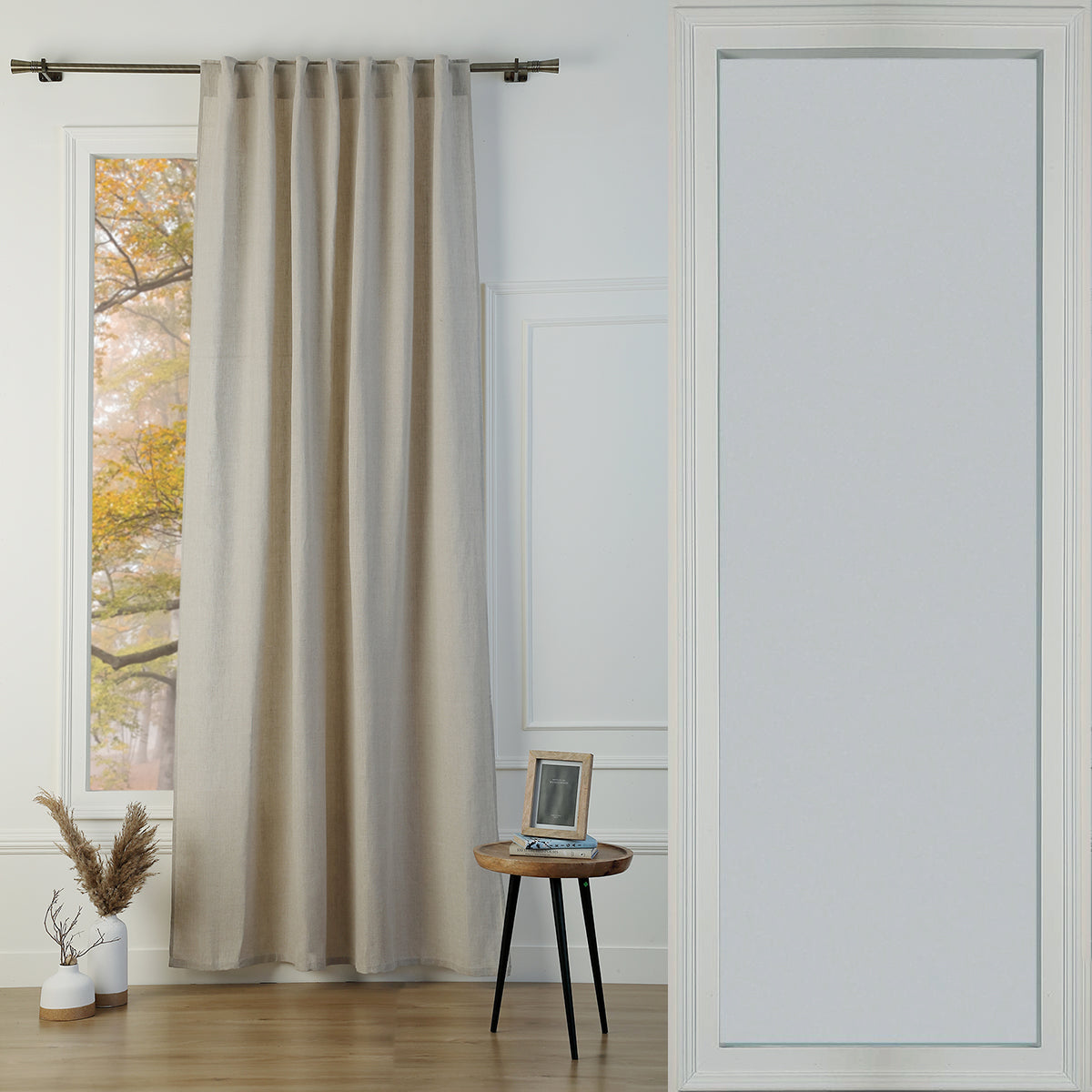 Tab Top Washed Linen Curtain 140x290 PAUL