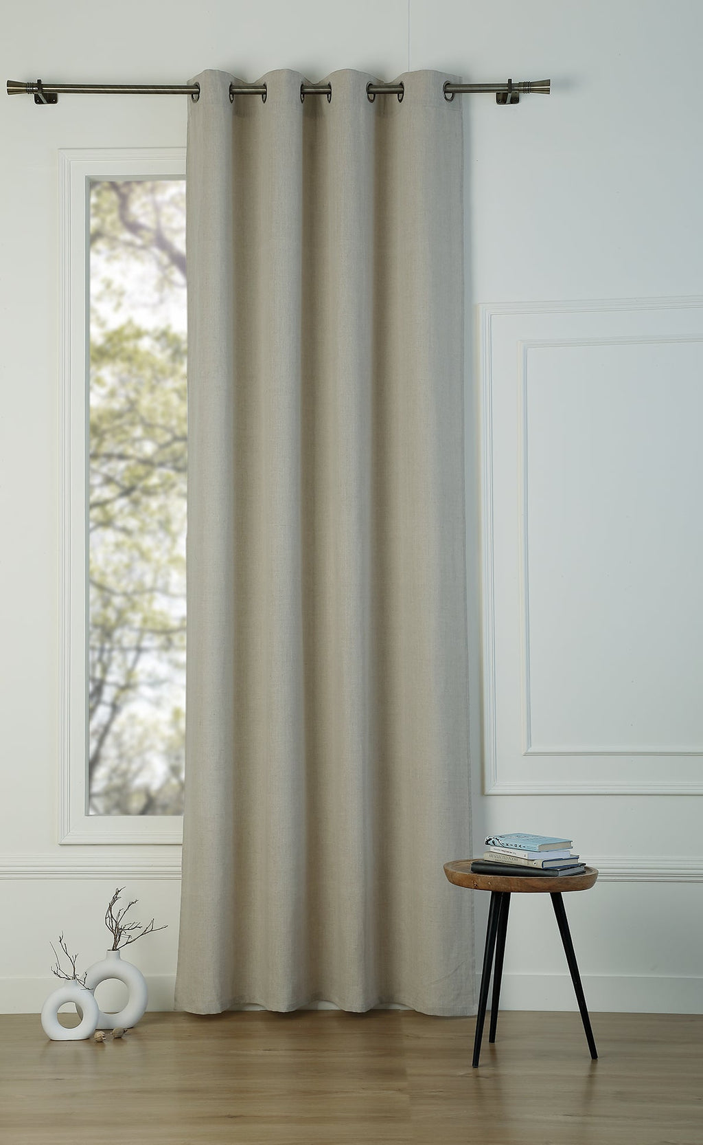 Eyelet Washed Linen Curtain 140x260 PAUL