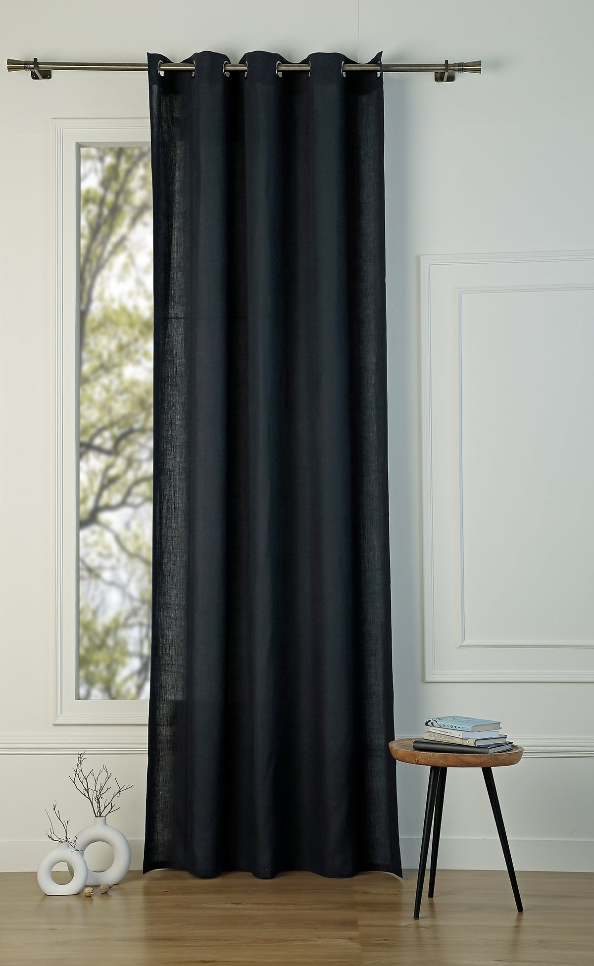 Eyelet Washed Linen Curtain 140x260 PAUL