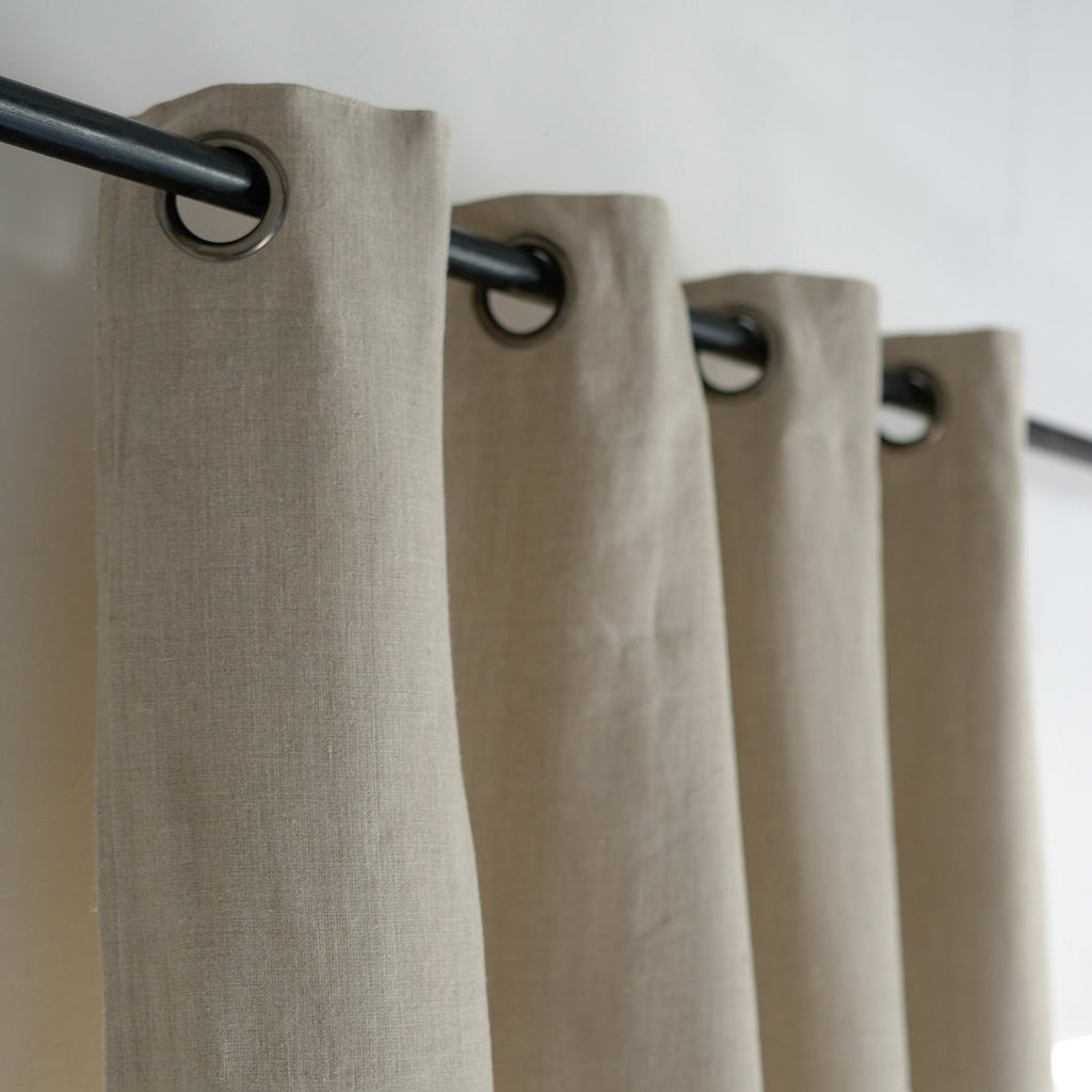 Blackout Eyelet Washed Linen Curtain 130x260 PAUL