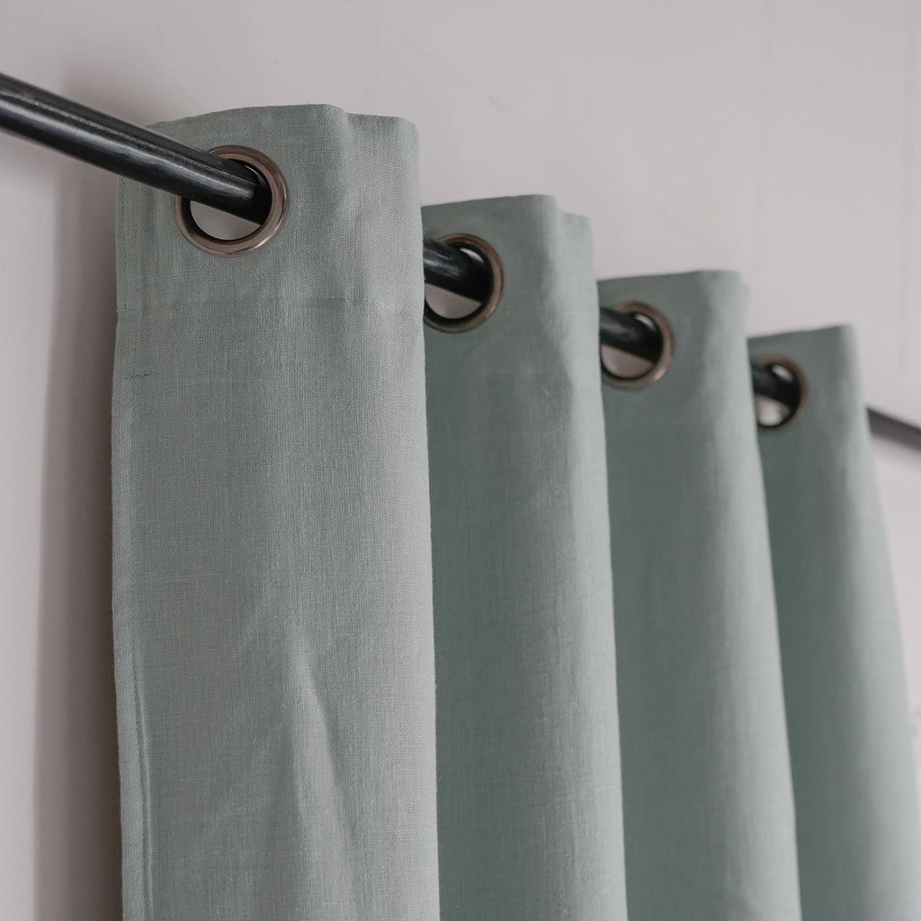 Blackout Eyelet Washed Linen Curtain 130x260 PAUL