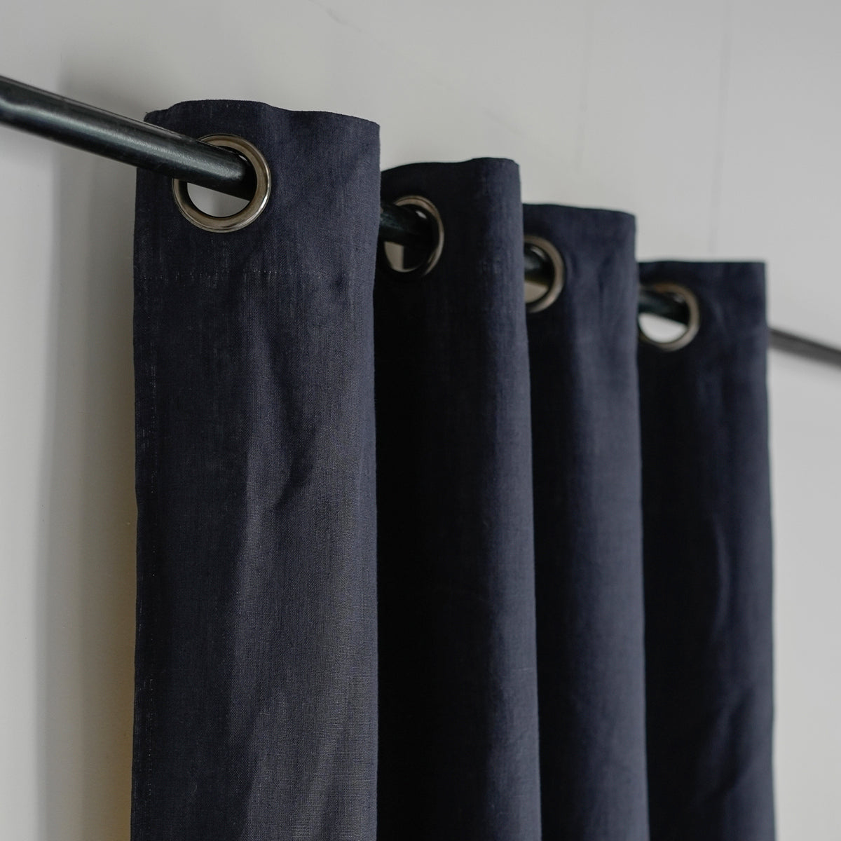 Blackout Eyelet Washed Linen Curtain 130x260 PAUL