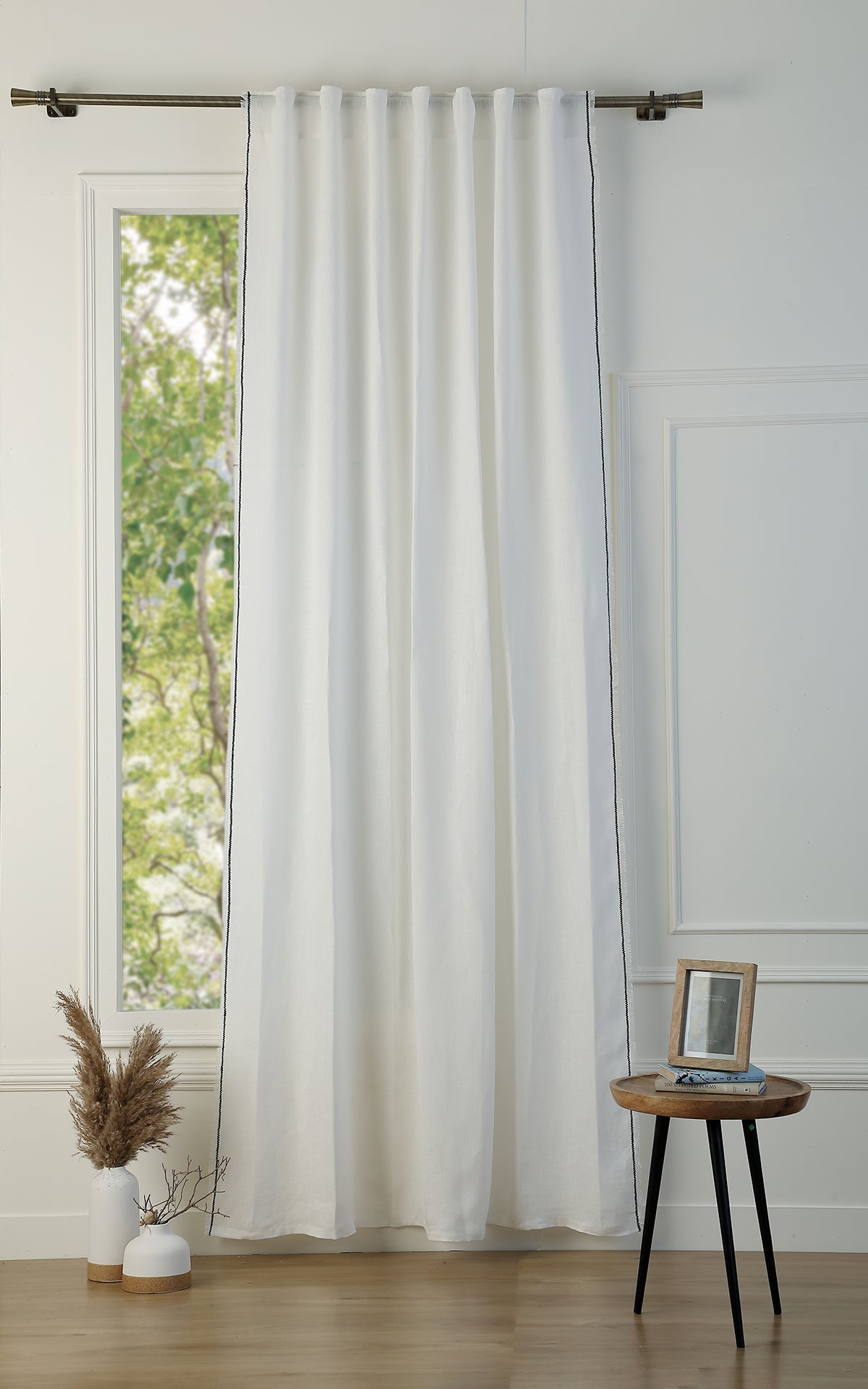 Tab Top Washed Linen Curtain 140x260 GABRIEL