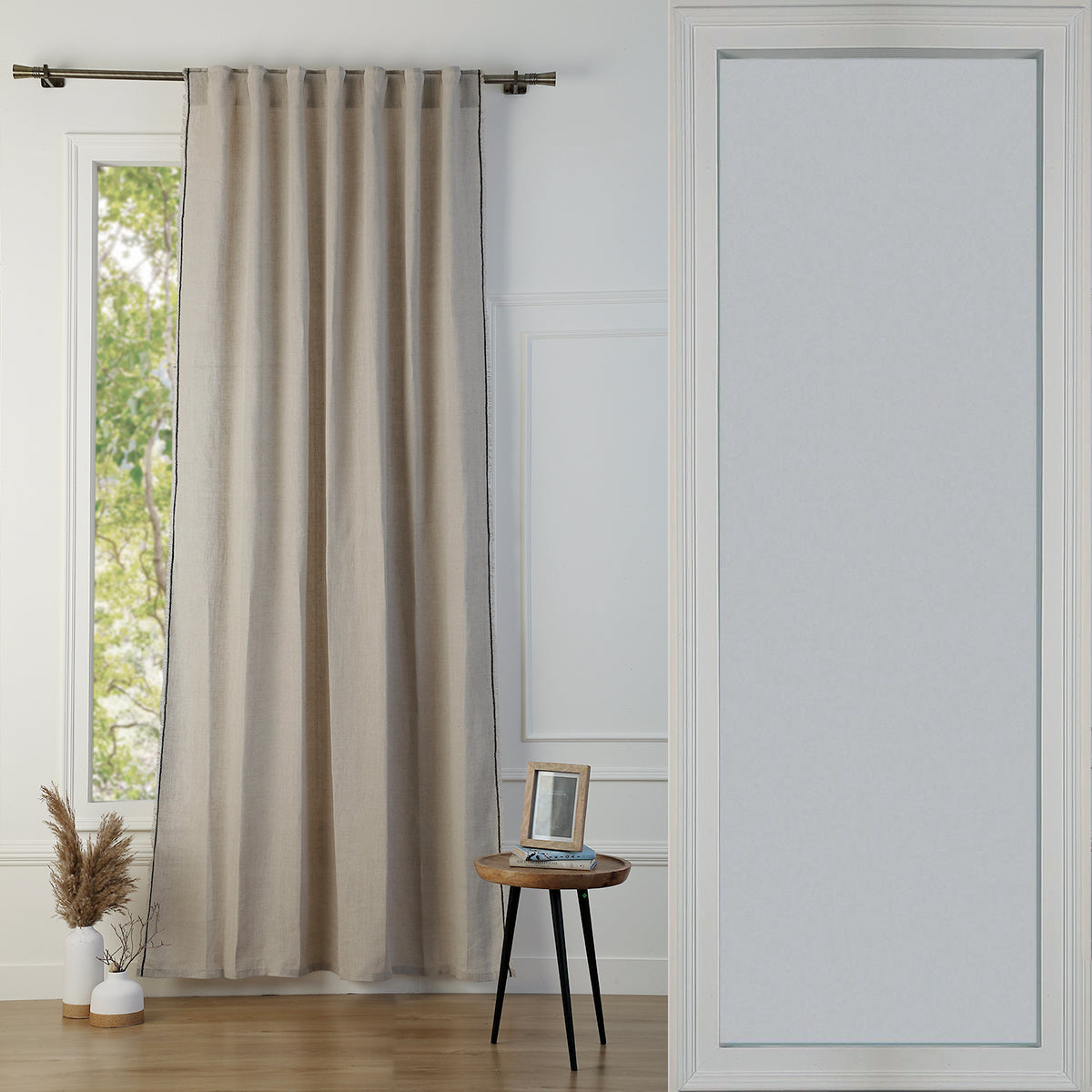 Tab Top Washed Linen Curtain 140x260 GABRIEL