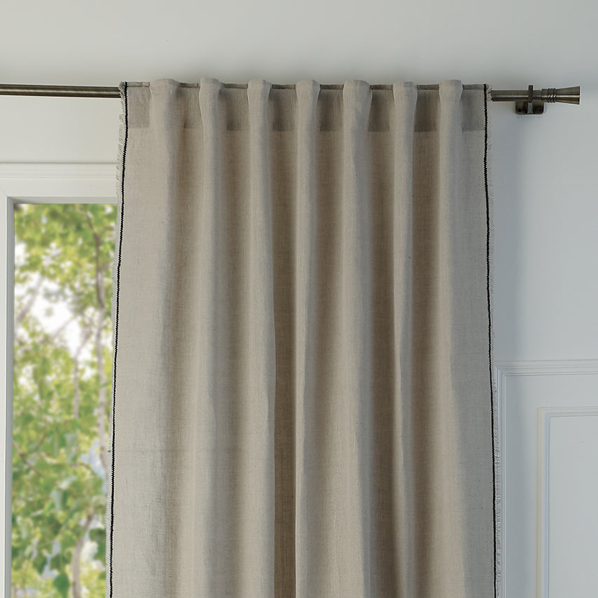 Tab Top Washed Linen Curtain 140x260 GABRIEL