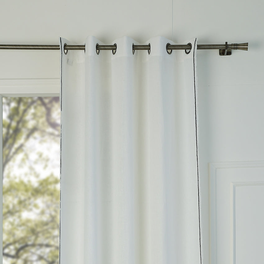 Eyelet Washed Linen Curtain 140x260 GABRIEL