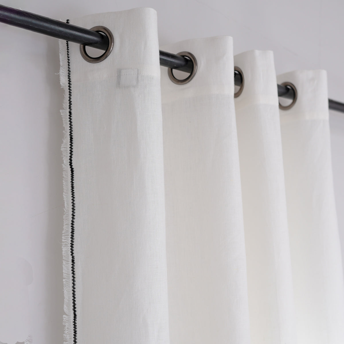 Eyelet Washed Linen Curtain 140x260 GABRIEL