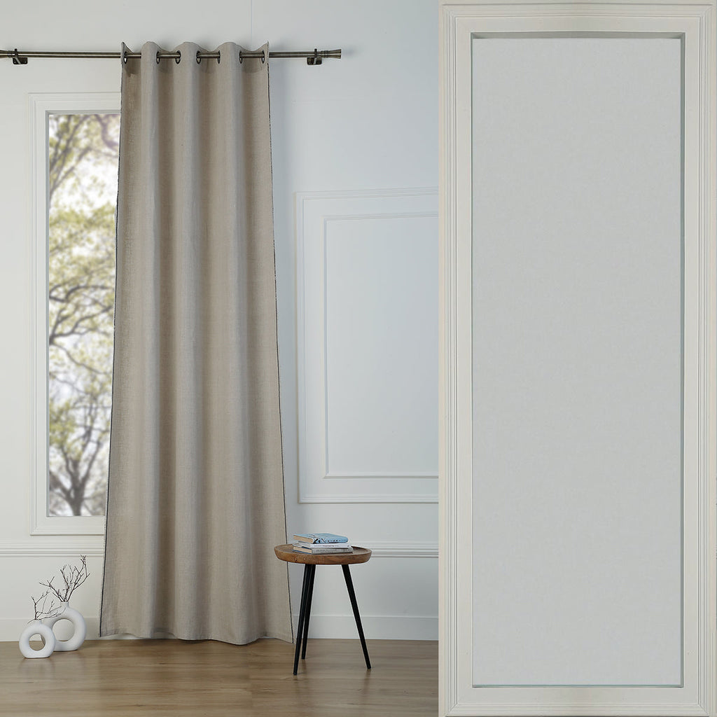 Eyelet Washed Linen Curtain 140x260 GABRIEL