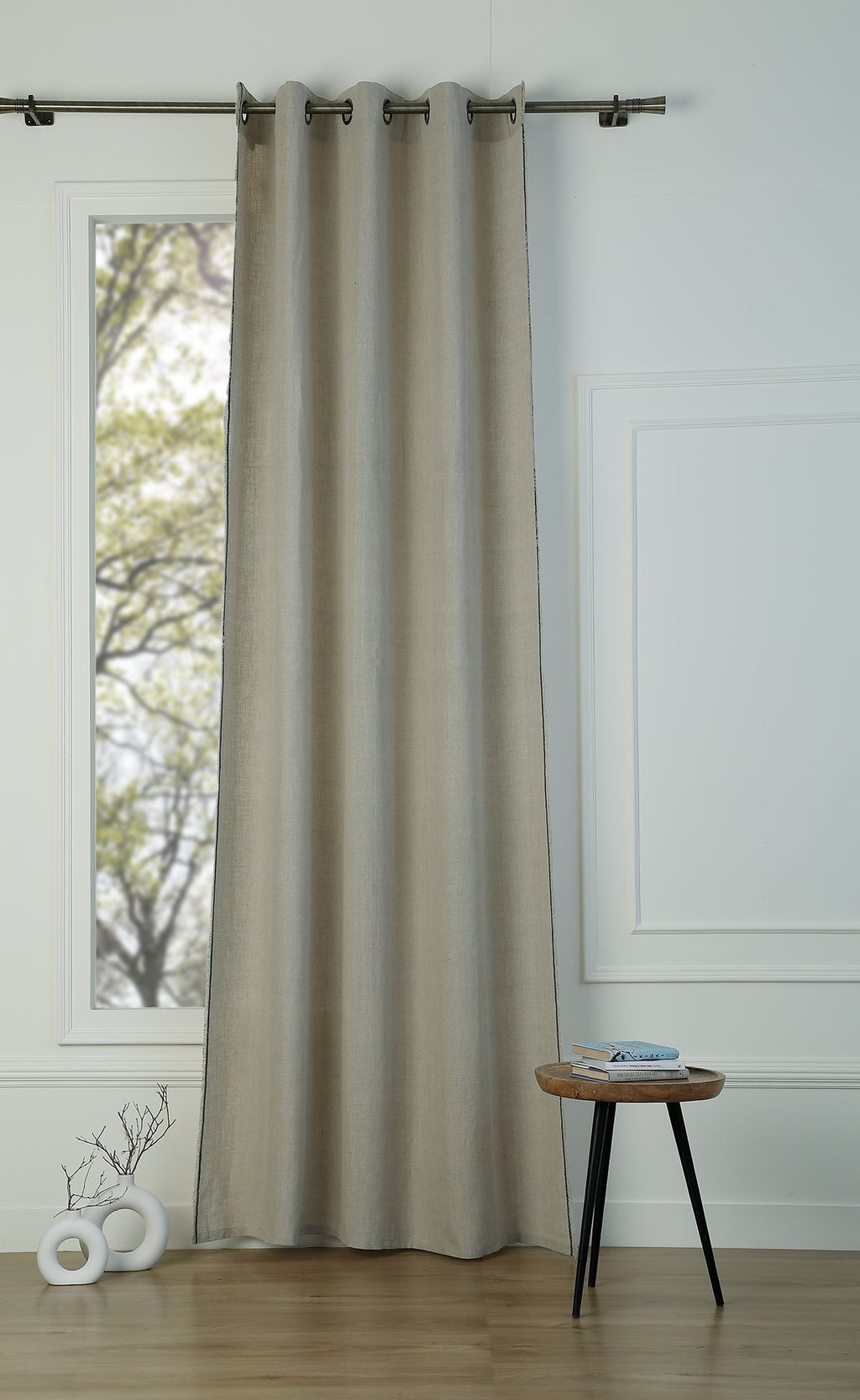 Eyelet Washed Linen Curtain 140x260 GABRIEL