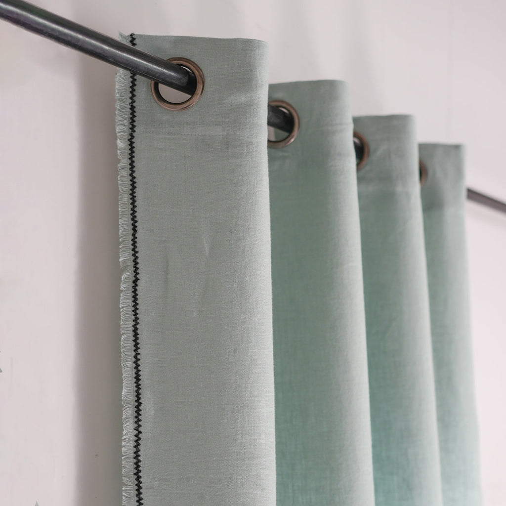 Eyelet Washed Linen Curtain 140x260 GABRIEL