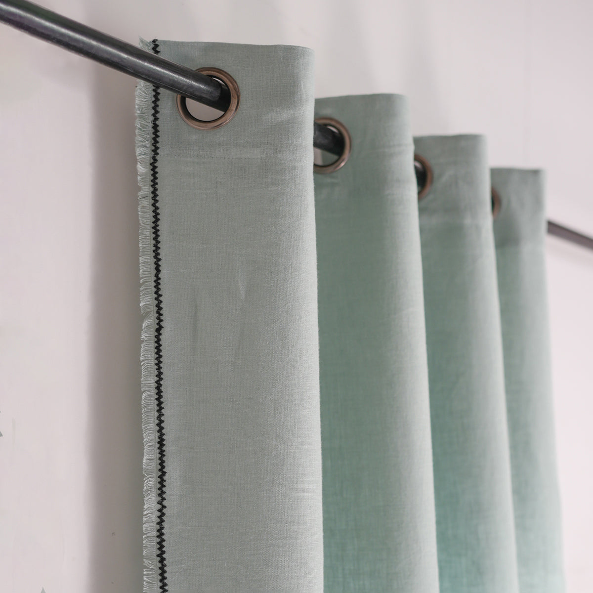 Eyelet Washed Linen Curtain 140x260 GABRIEL