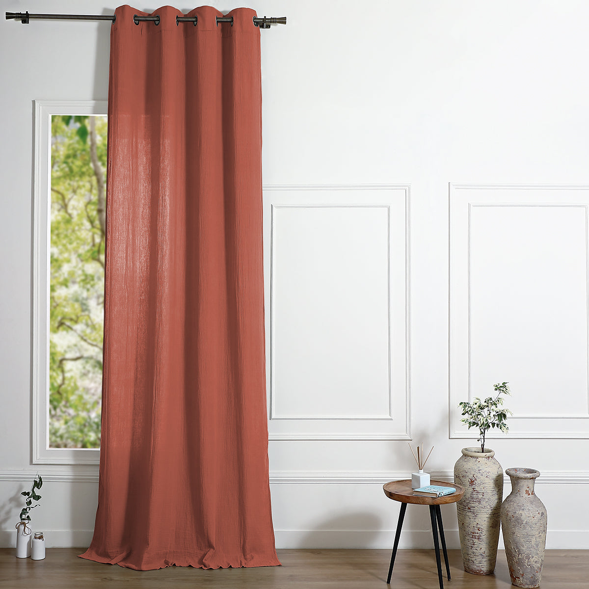 Eyelet Cotton Gauze Curtain 140x290 CARLA