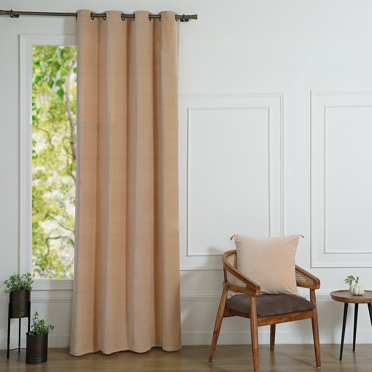 Eyelet Cotton Velvet Curtain 135x260 VELVET