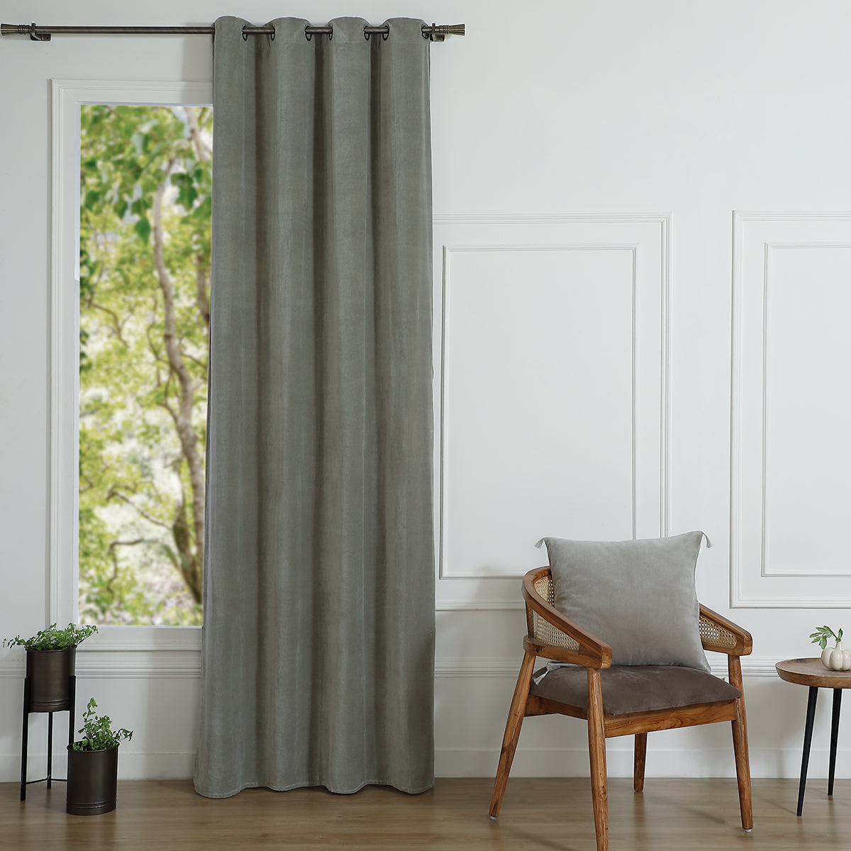 Eyelet Cotton Velvet Curtain 135x260 VELVET