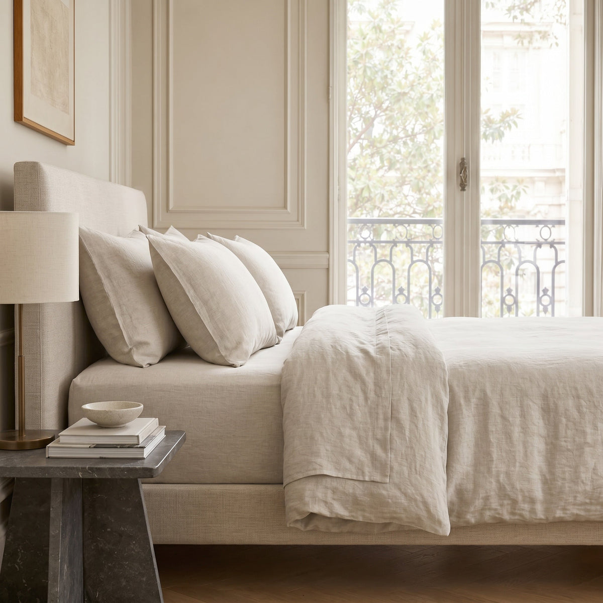 Washed Linen Flat Sheet 240x300