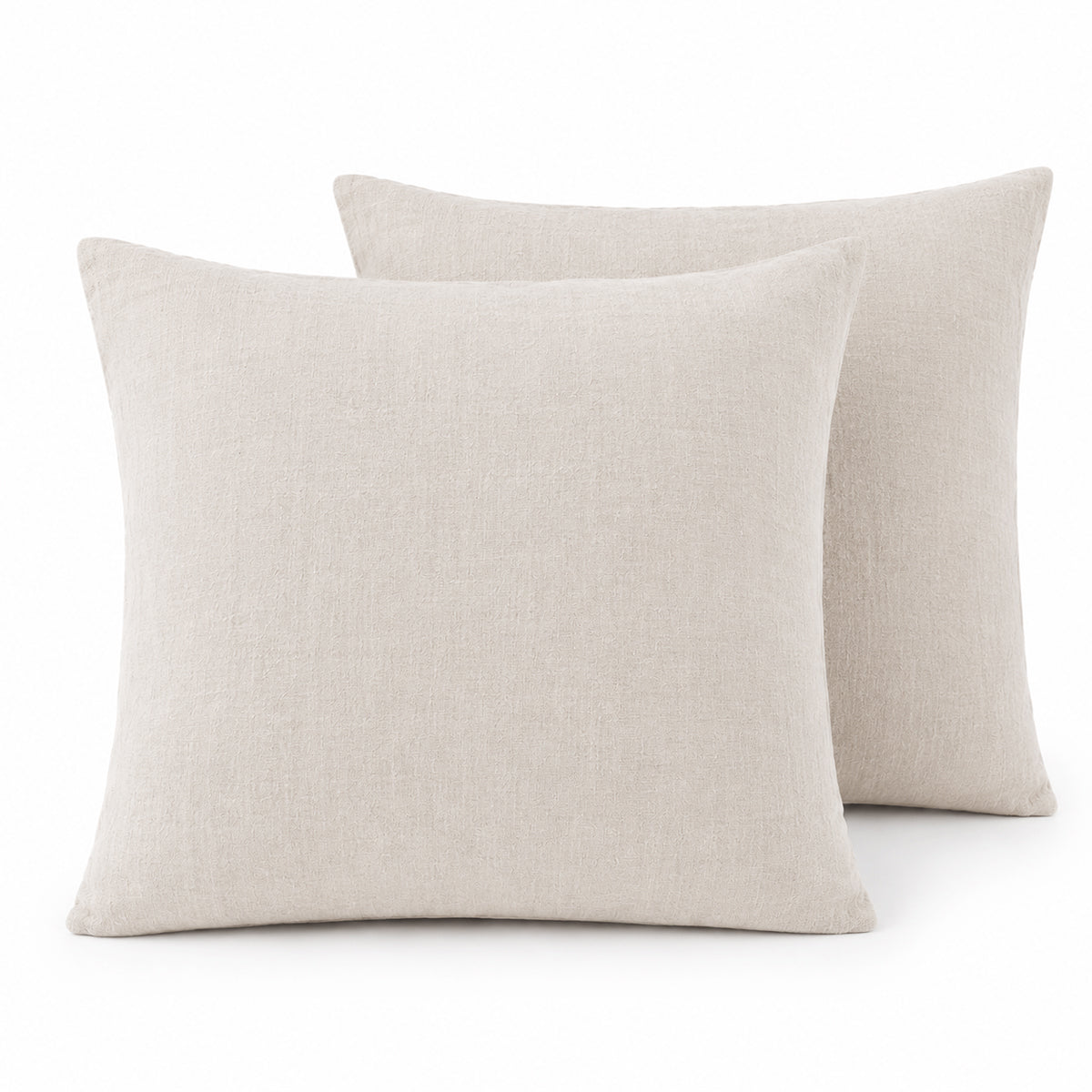 Washed Linen Pillowcases (Set of 2) - Light Beige