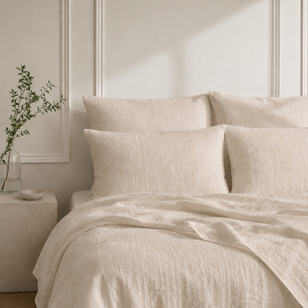 Washed Linen Pillowcases (Set of 2) - Light Beige