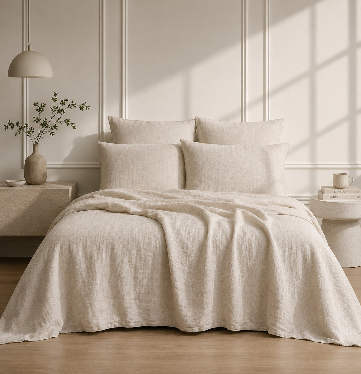 Washed Linen Flat Sheet 270x300